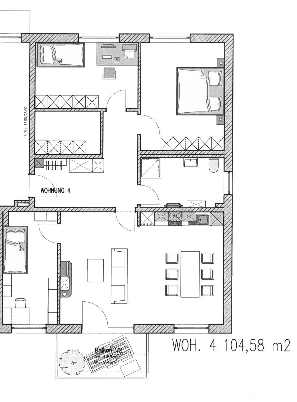 Wohnung 4 – Grundriss